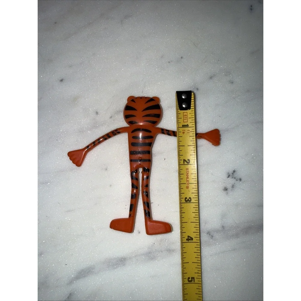 Vintage Bendable Tiger Toy Orange Tabby Cat‎ 4